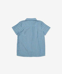Jack Lee Shirt, Navy Ladder Stripe