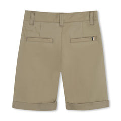 Brown Casual Folded Shorts
