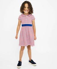 Allegra Dress, Paprika Stripe