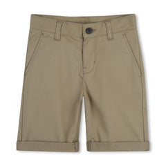 Brown Casual Folded Shorts