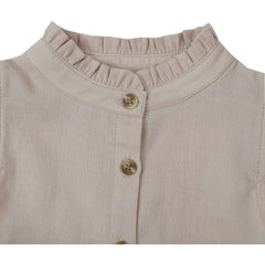 Fleurance Flutter Sleeve Buttoned Front Dress