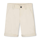 Beige Casual Folded Shorts