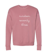"nineteen seventy three" 1973 Adult Crewneck Sweatshirt