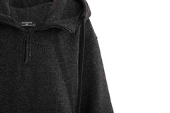 Dark Gray Half-Zip Hooded Sweatshirt