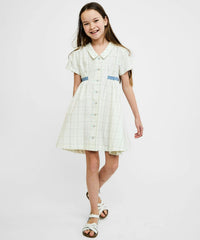 Shirt Dress, Seafoam Plaid