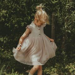 Fleurance Flutter Sleeve Buttoned Front Dress