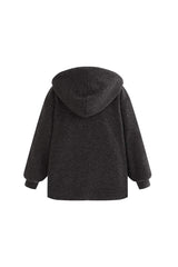 Dark Gray Half-Zip Hooded Sweatshirt