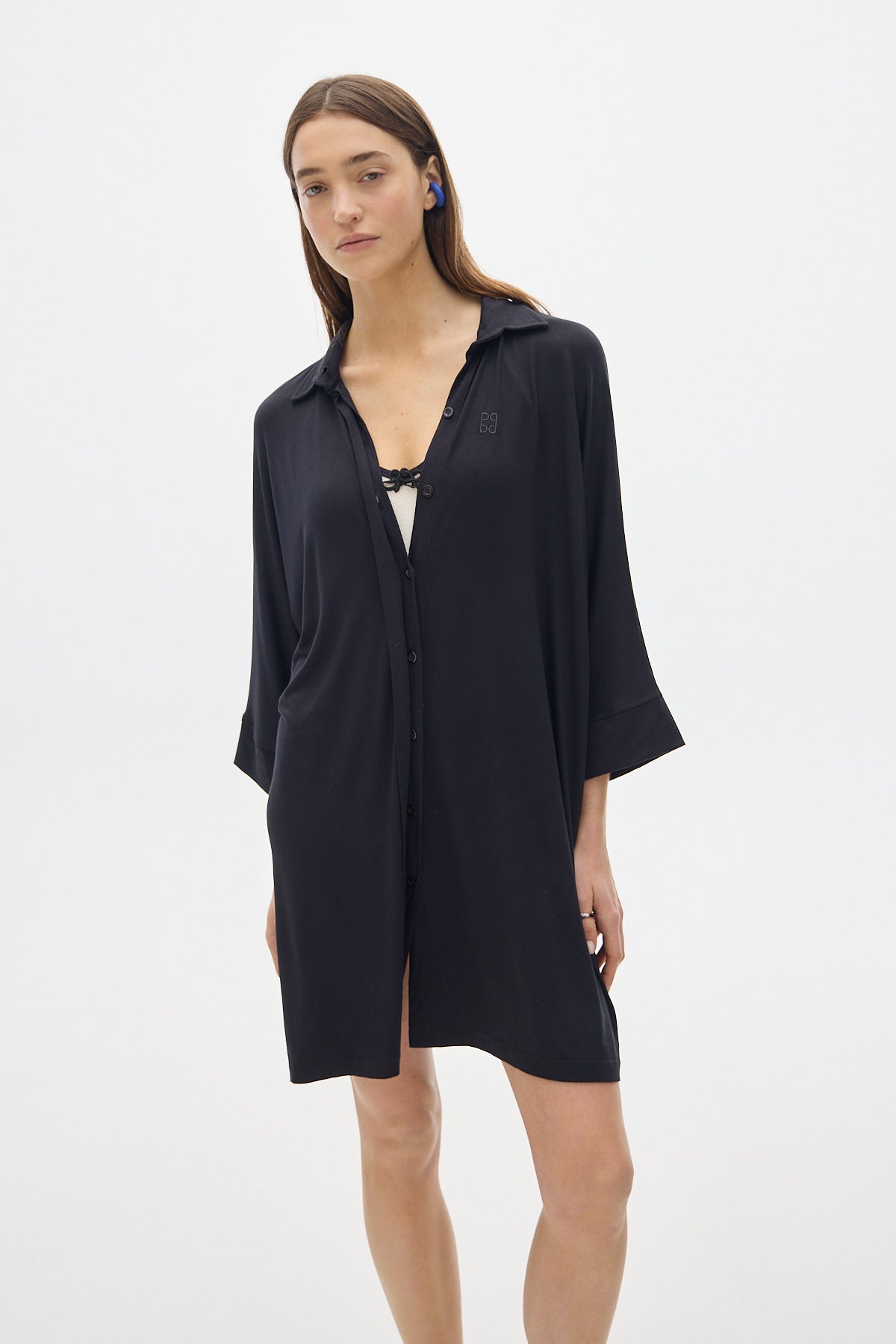 Milan Shirt Dress_Black