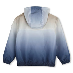Blue Gradient Hooded Windbreaker